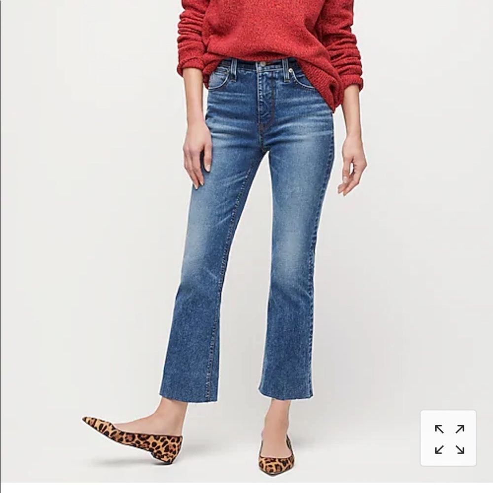 J.Crew 9” Demi-boot crop Jeans in Cool Shadow Wash
